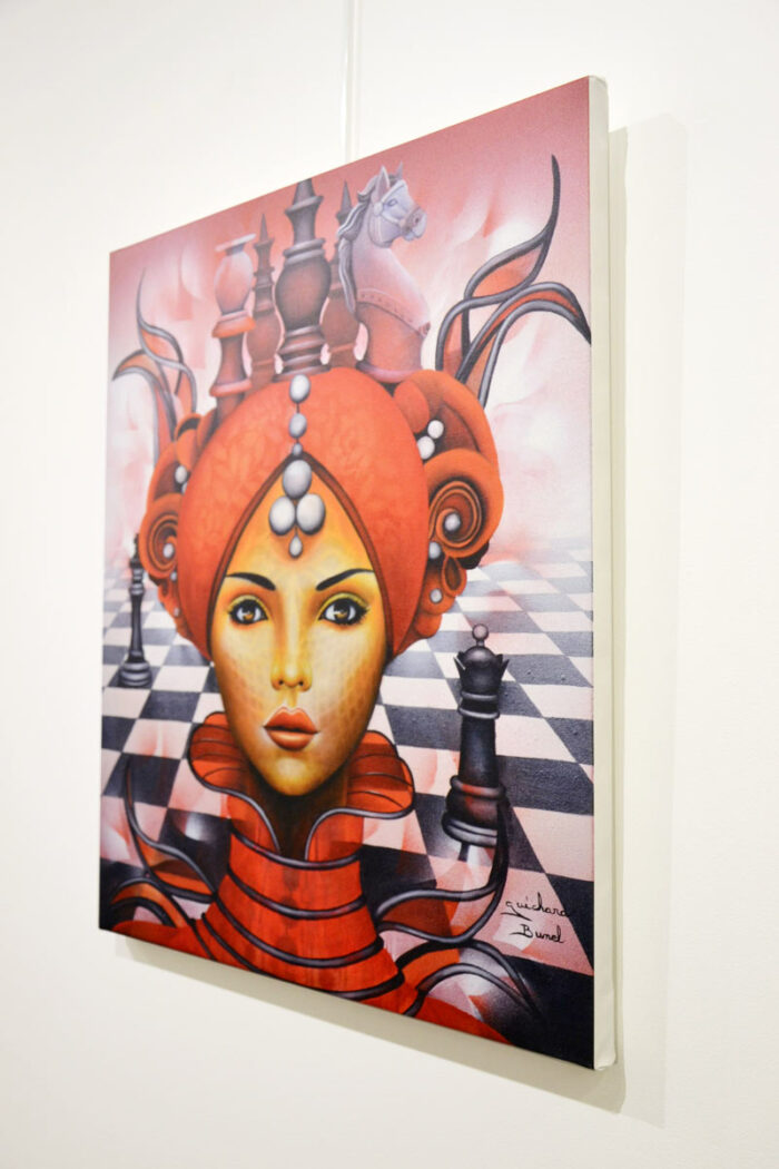 Reproduction sur Toile "La reine rouge" de Jeannette Guichard Bunel